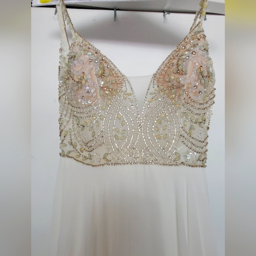 Jovani Gown - White - Wedding Dress jeweled size 0